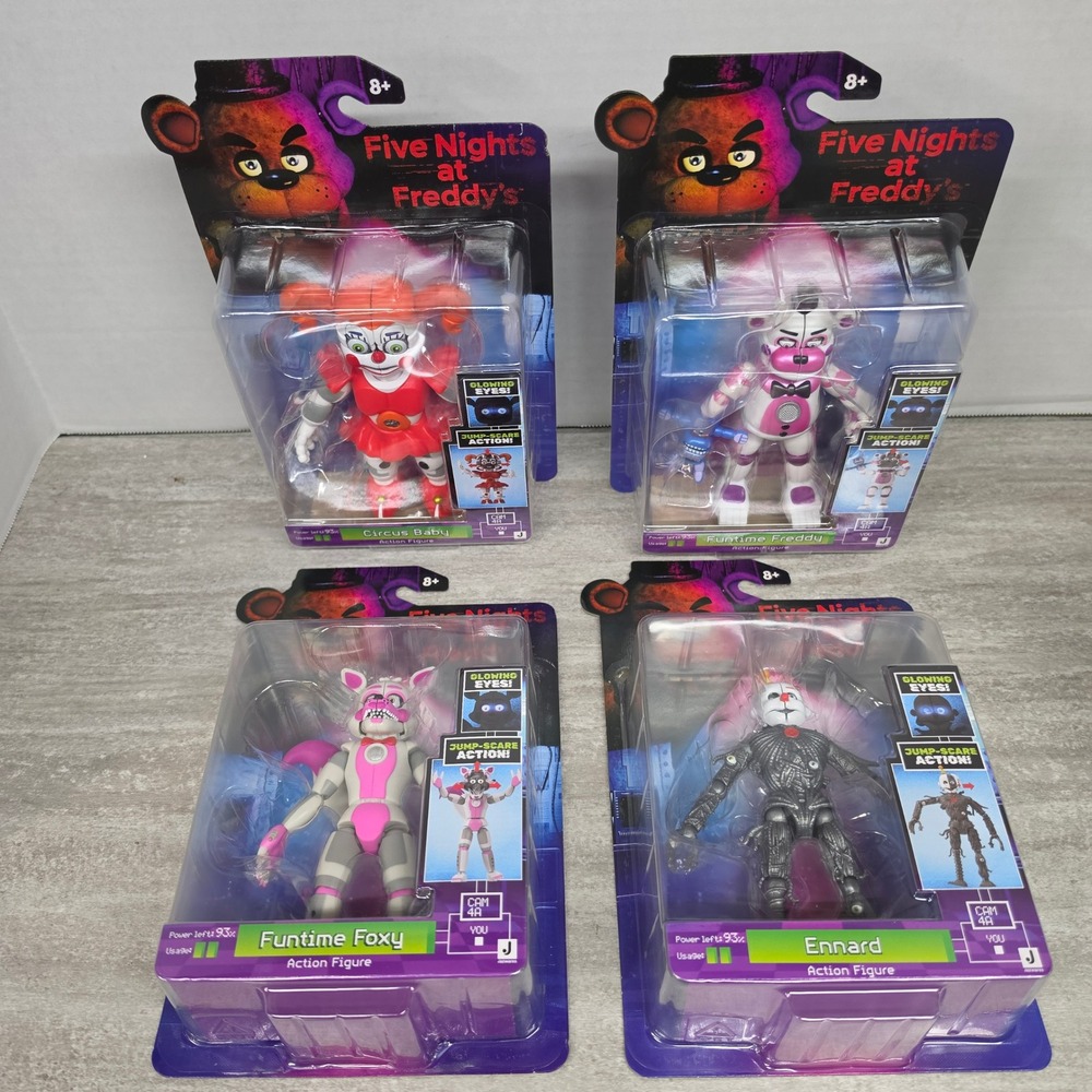 Five Nights at Freddy's Sister Location Action Figure Set 4pk Baby Freddy Foxy